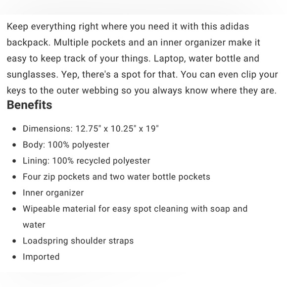 adidas Excel 6 Backpack- White/Purple - Picture 2 of 7